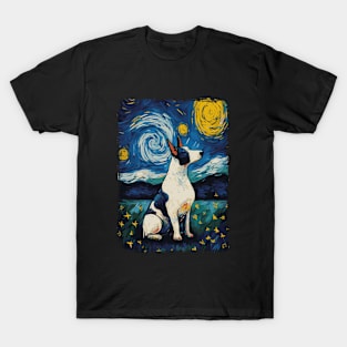 Bull Terrier Starry Night T-Shirt